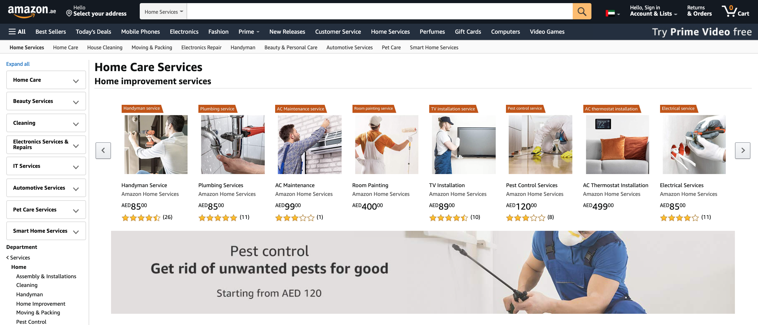 Amazon.ae Home Care Services